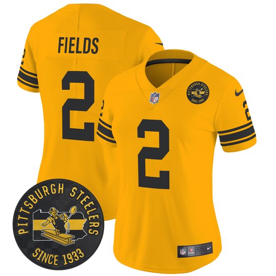 Women's Pittsburgh Steelers Throwback 1962 Vapor Limited Jersey - Est. 1933 Patch - All Stitched