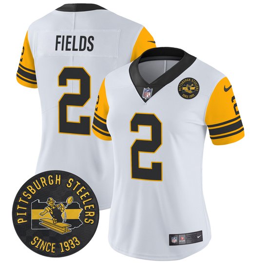Women's Pittsburgh Steelers Throwback 1962 Vapor Limited Jersey - Est. 1933 Patch - All Stitched