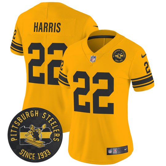 Women's Pittsburgh Steelers Throwback 1962 Vapor Limited Jersey - Est. 1933 Patch - All Stitched