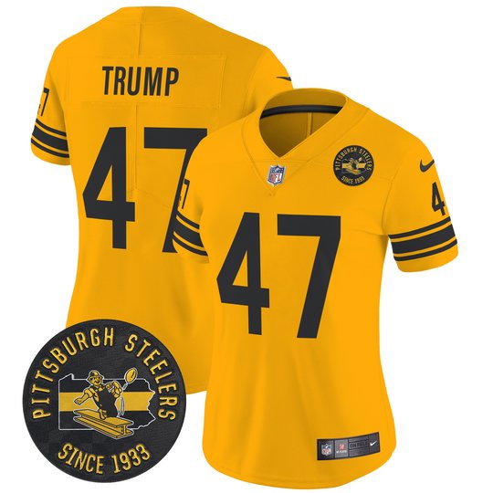Women's Pittsburgh Steelers Throwback 1962 Vapor Limited Jersey - Est. 1933 Patch - All Stitched