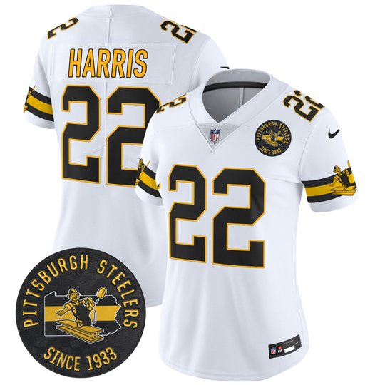 Women's Pittsburgh Steelers Throwback 1933 Patch Vapor Limited Jersey - All Stitched