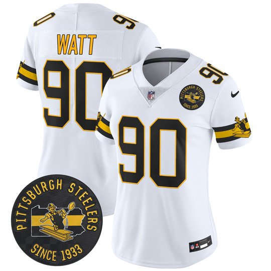 Women's Pittsburgh Steelers Throwback 1933 Patch Vapor Limited Jersey - All Stitched