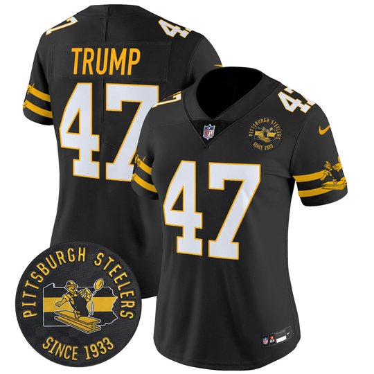 Women's Pittsburgh Steelers Throwback 1933 Patch Vapor Limited Jersey - All Stitched