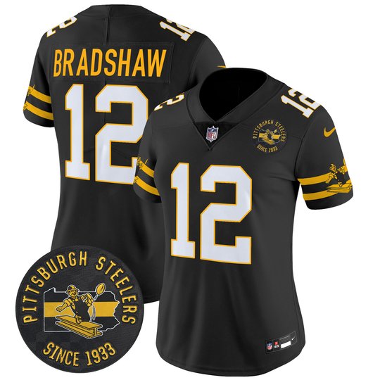Women's Pittsburgh Steelers Throwback 1933 Patch Vapor Limited Jersey - All Stitched