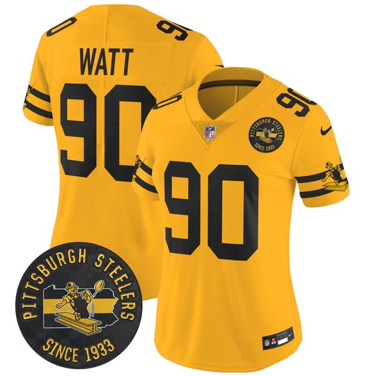 Women's Pittsburgh Steelers Throwback 1933 Patch Vapor Limited Jersey - All Stitched