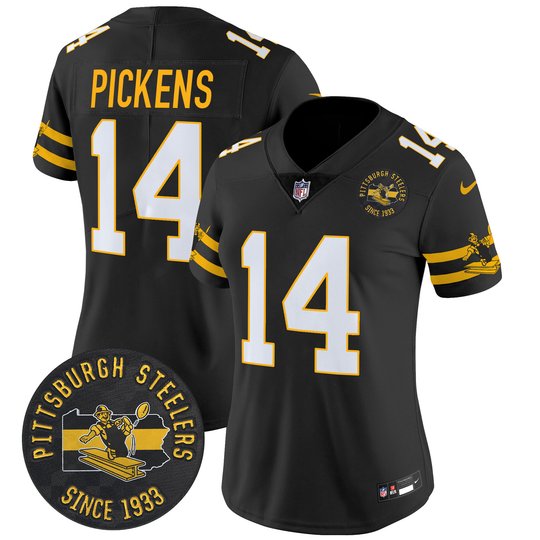 Women's Pittsburgh Steelers Throwback 1933 Patch Vapor Limited Jersey - All Stitched