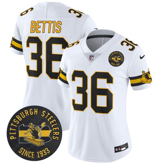Women's Pittsburgh Steelers Throwback 1933 Patch Vapor Limited Jersey - All Stitched