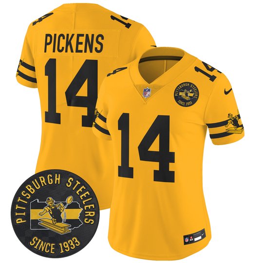 Women's Pittsburgh Steelers Throwback 1933 Patch Vapor Limited Jersey - All Stitched