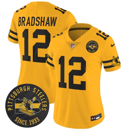 Women's Pittsburgh Steelers Throwback 1933 Patch Vapor Limited Jersey - All Stitched