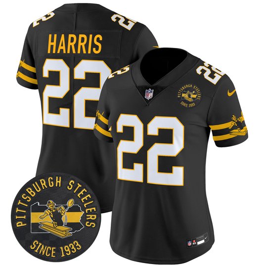 Women's Pittsburgh Steelers Throwback 1933 Patch Vapor Limited Jersey - All Stitched