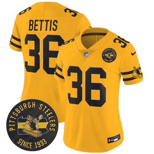 Women's Pittsburgh Steelers Throwback 1933 Patch Vapor Limited Jersey - All Stitched