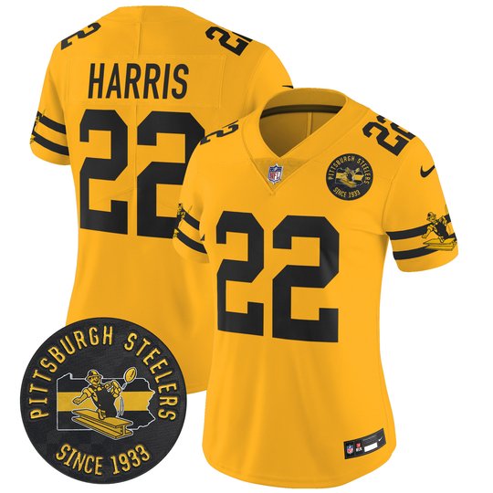 Women's Pittsburgh Steelers Throwback 1933 Patch Vapor Limited Jersey - All Stitched
