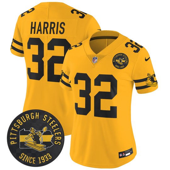 Women's Pittsburgh Steelers Throwback 1933 Patch Vapor Limited Jersey - All Stitched
