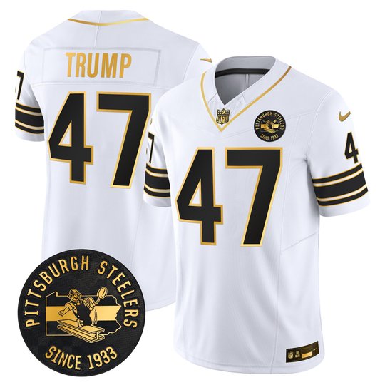 Men's Pittsburgh Steelers Throwback 1933 Patch Gold Vapor Limited Jersey - All Stitched