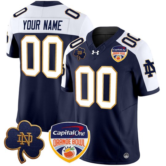 Notre Dame Fighting Irish 2024 Orange Bowl Patch Vapor Limited Custom Jersey - All Stitched