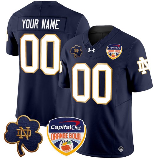 Notre Dame Fighting Irish 2024 Orange Bowl Patch Vapor Limited Custom Jersey - All Stitched