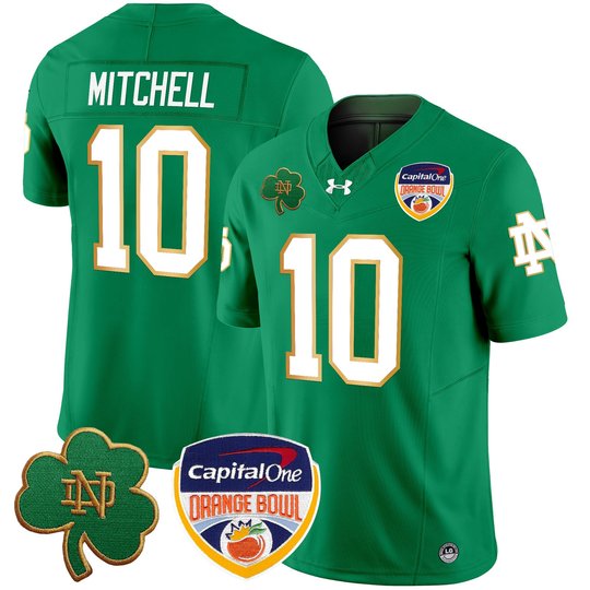 Men's Notre Dame Fighting Irish 2024 Orange Bowl Patch Vapor Limited Jersey - All Stitched