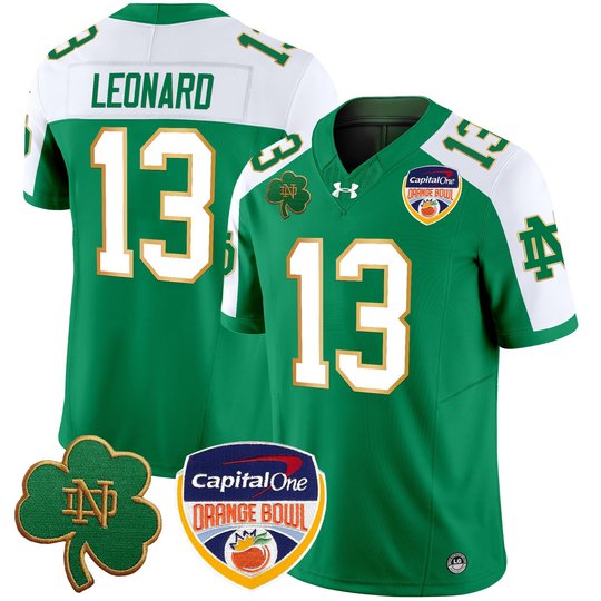 Men's Notre Dame Fighting Irish 2024 Orange Bowl Patch Vapor Limited Jersey - All Stitched