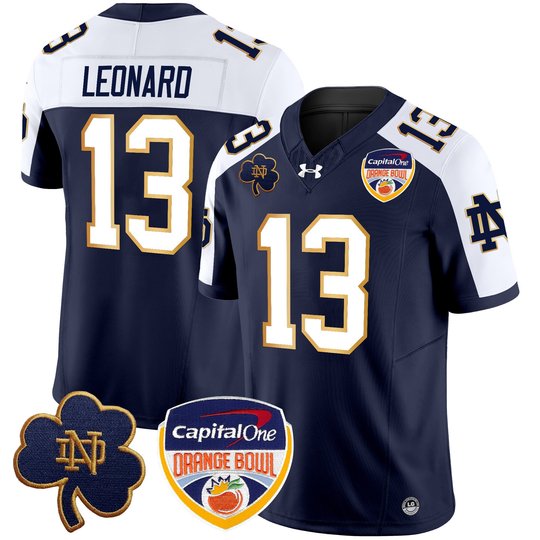 Men's Notre Dame Fighting Irish 2024 Orange Bowl Patch Vapor Limited Jersey - All Stitched