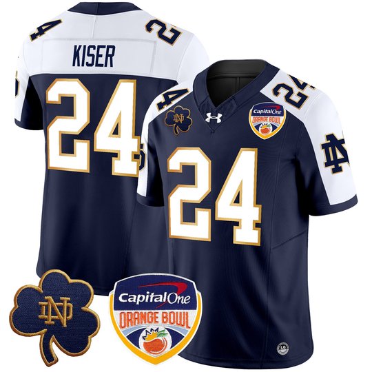 Men's Notre Dame Fighting Irish 2024 Orange Bowl Patch Vapor Limited Jersey - All Stitched
