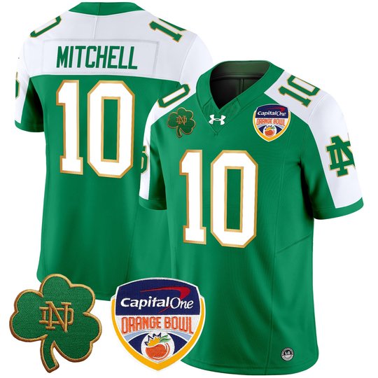 Men's Notre Dame Fighting Irish 2024 Orange Bowl Patch Vapor Limited Jersey - All Stitched
