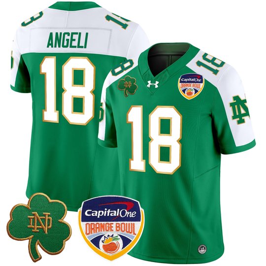Men's Notre Dame Fighting Irish 2024 Orange Bowl Patch Vapor Limited Jersey - All Stitched