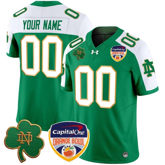 Notre Dame Fighting Irish 2024 Orange Bowl Patch Vapor Limited Custom Jersey - All Stitched