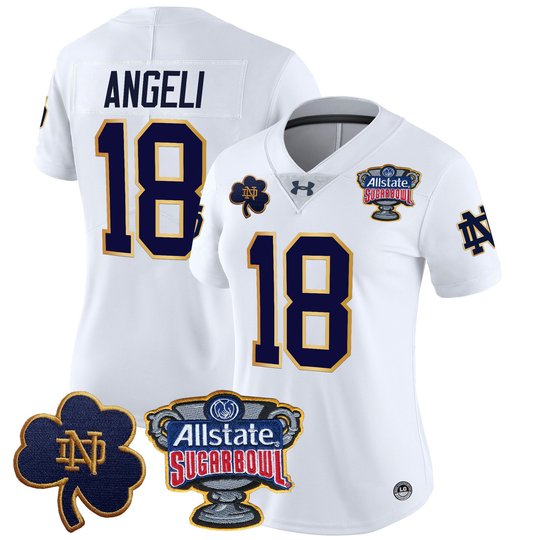 Women's Notre Dame Fighting Irish 2024 Sugar Bowl Patch Vapor Limited Jersey V2 - All Stitched