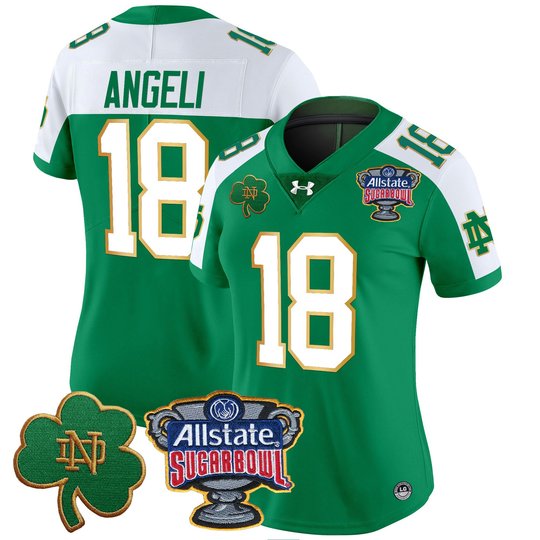 Women's Notre Dame Fighting Irish 2024 Sugar Bowl Patch Vapor Limited Jersey V2 - All Stitched