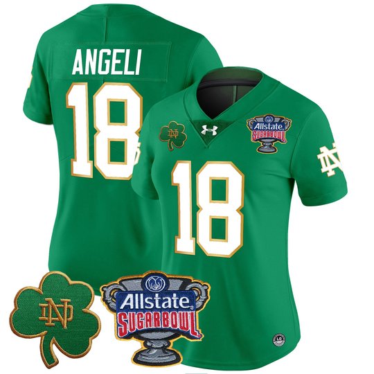 Women's Notre Dame Fighting Irish 2024 Sugar Bowl Patch Vapor Limited Jersey V2 - All Stitched