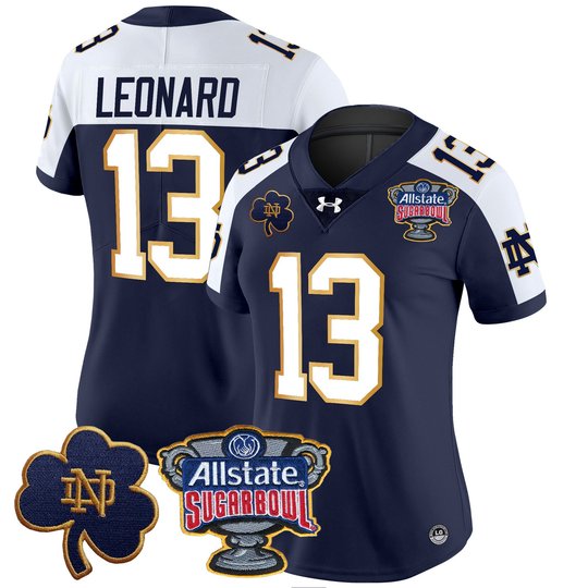 Women's Notre Dame Fighting Irish 2024 Sugar Bowl Patch Vapor Limited Jersey V2 - All Stitched