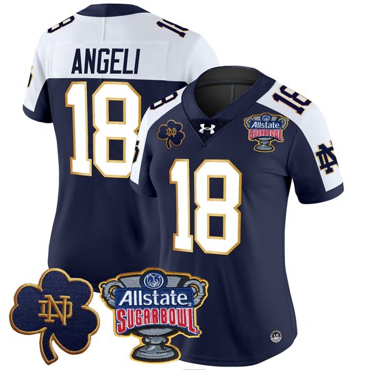 Women's Notre Dame Fighting Irish 2024 Sugar Bowl Patch Vapor Limited Jersey V2 - All Stitched