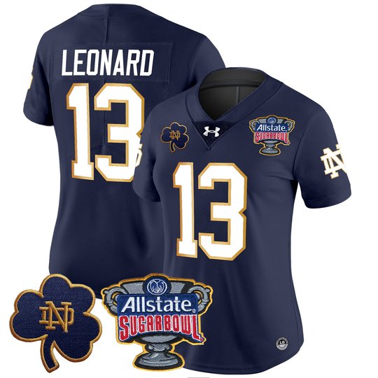 Women's Notre Dame Fighting Irish 2024 Sugar Bowl Patch Vapor Limited Jersey V2 - All Stitched