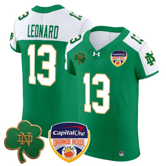 Men's Notre Dame Fighting Irish 2024 Orange Bowl Patch Vapor Elite Jersey - All Stitched