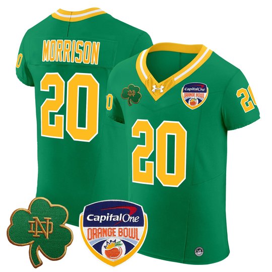 Men's Notre Dame Fighting Irish 2024 Orange Bowl Patch Vapor Elite Jersey - All Stitched