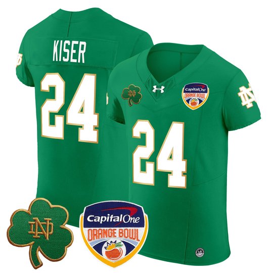 Men's Notre Dame Fighting Irish 2024 Orange Bowl Patch Vapor Elite Jersey - All Stitched