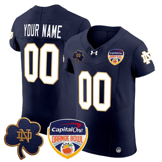 Notre Dame Fighting Irish 2024 Orange Bowl Patch Vapor Elite Custom Jersey - All Stitched
