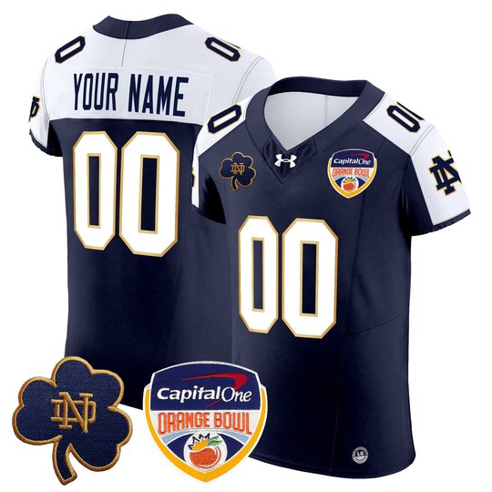Notre Dame Fighting Irish 2024 Orange Bowl Patch Vapor Elite Custom Jersey - All Stitched