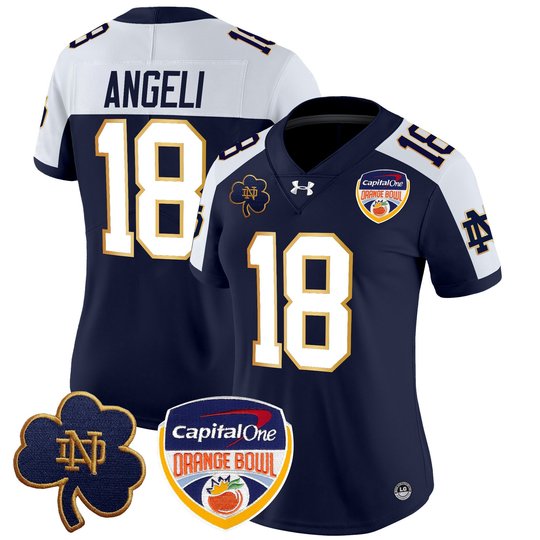 Women's Notre Dame Fighting Irish 2024 Orange Bowl Patch Vapor Limited Jersey - All Stitched