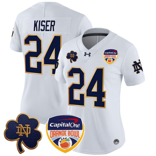 Women's Notre Dame Fighting Irish 2024 Orange Bowl Patch Vapor Limited Jersey - All Stitched