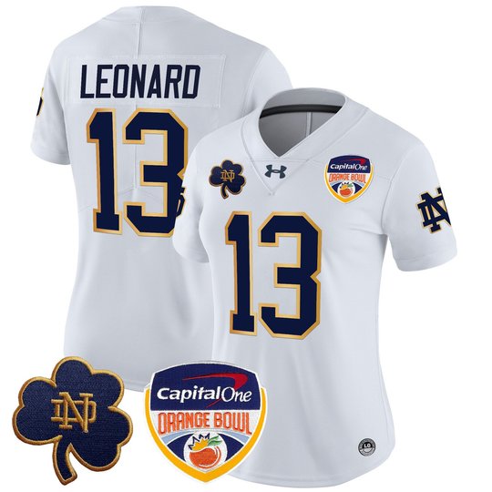 Women's Notre Dame Fighting Irish 2024 Orange Bowl Patch Vapor Limited Jersey - All Stitched