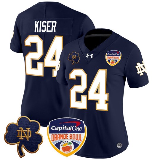 Women's Notre Dame Fighting Irish 2024 Orange Bowl Patch Vapor Limited Jersey - All Stitched