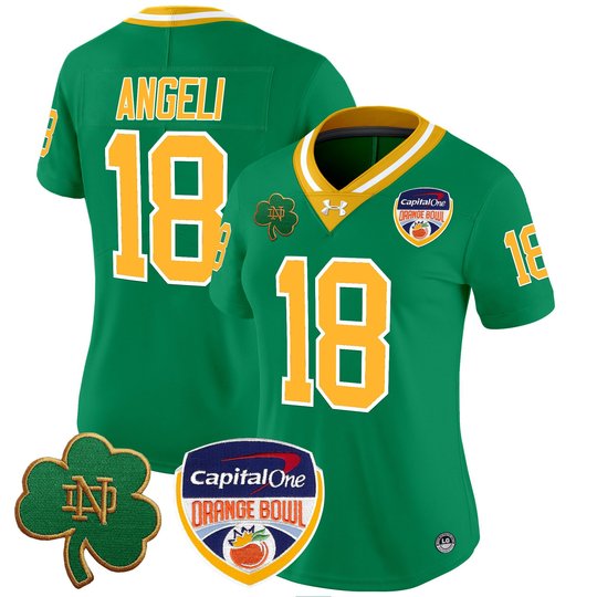 Women's Notre Dame Fighting Irish 2024 Orange Bowl Patch Vapor Limited Jersey - All Stitched