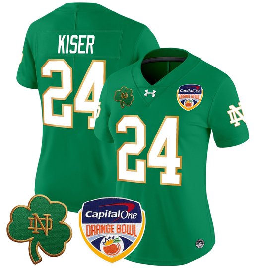 Women's Notre Dame Fighting Irish 2024 Orange Bowl Patch Vapor Limited Jersey - All Stitched