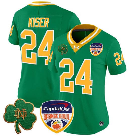 Women's Notre Dame Fighting Irish 2024 Orange Bowl Patch Vapor Limited Jersey - All Stitched