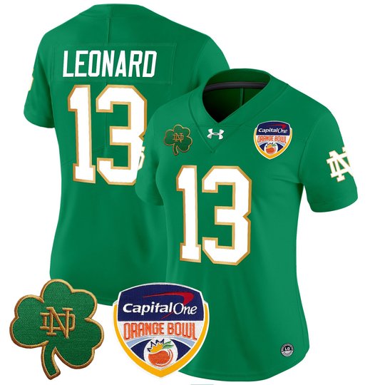 Women's Notre Dame Fighting Irish 2024 Orange Bowl Patch Vapor Limited Jersey - All Stitched