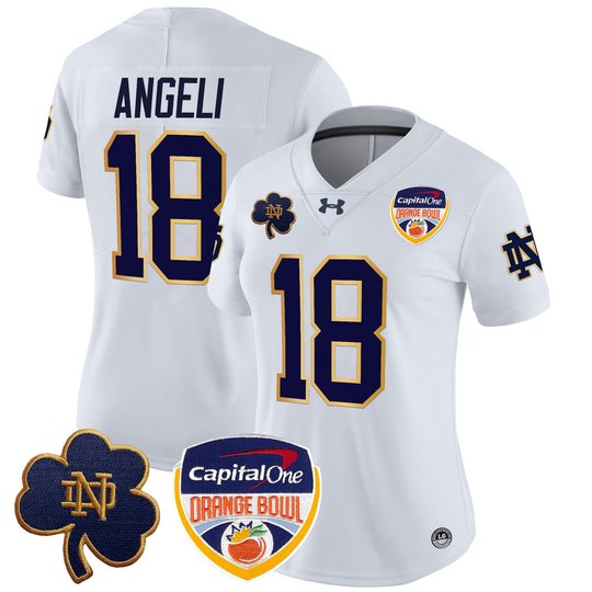 Women's Notre Dame Fighting Irish 2024 Orange Bowl Patch Vapor Limited Jersey - All Stitched