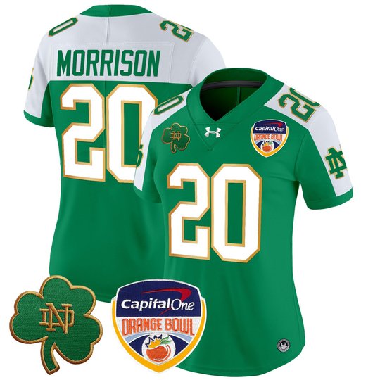 Women's Notre Dame Fighting Irish 2024 Orange Bowl Patch Vapor Limited Jersey - All Stitched