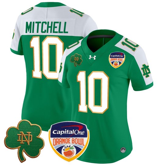 Women's Notre Dame Fighting Irish 2024 Orange Bowl Patch Vapor Limited Jersey - All Stitched