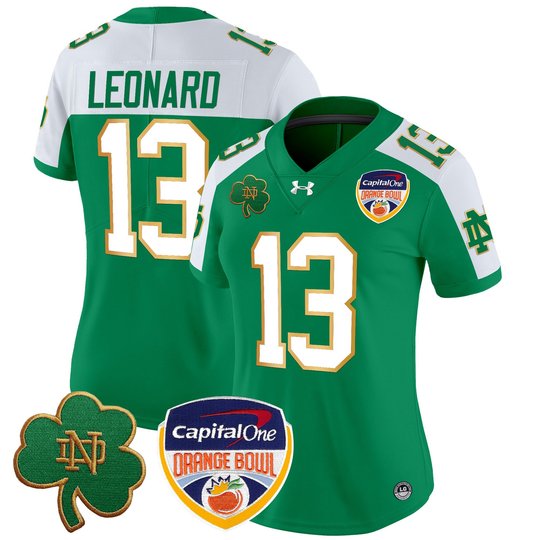 Women's Notre Dame Fighting Irish 2024 Orange Bowl Patch Vapor Limited Jersey - All Stitched